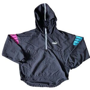 Womens Puma Black Windbreaker X-Small